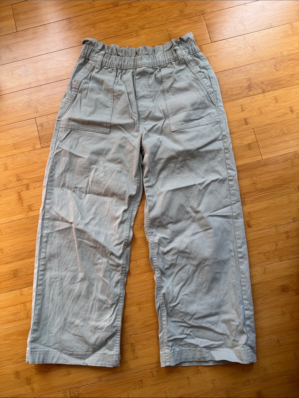 Kensie Pale Sage Greeb Elastic-Waist Cargo Pants